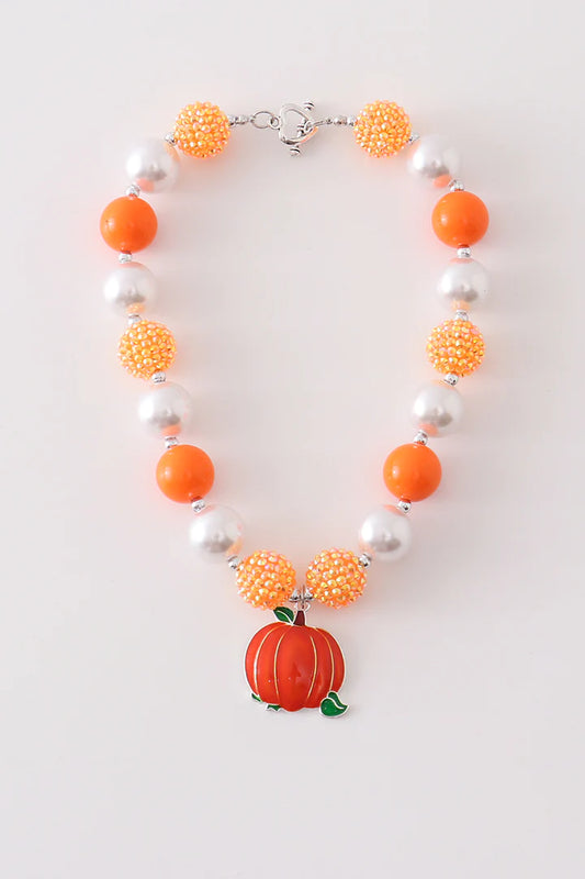 Pumpkin pearl necklace