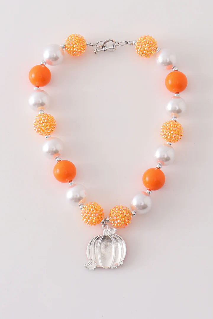 Pumpkin pearl necklace