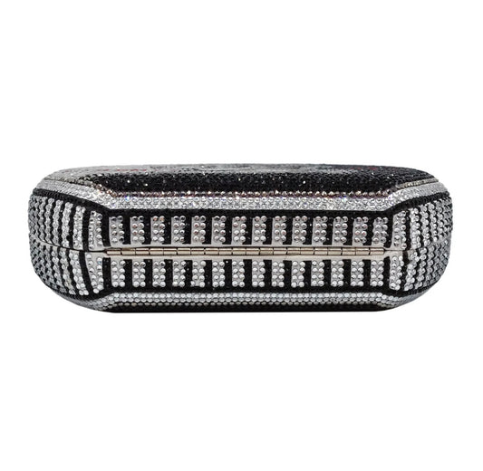 Rhinestone dollar clutch bag