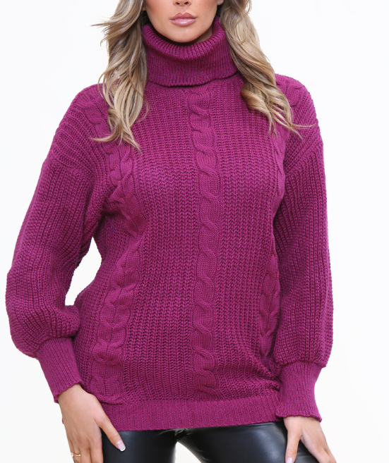 Roll Neck Knitted Jumper