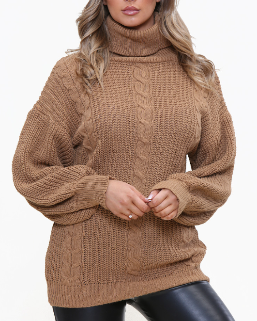 Roll Neck Knitted Jumper