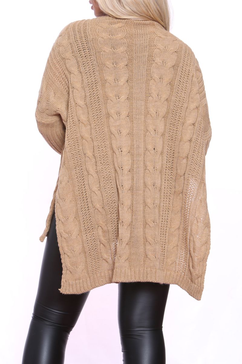 High Low Oversized Longline Knitted Jumper