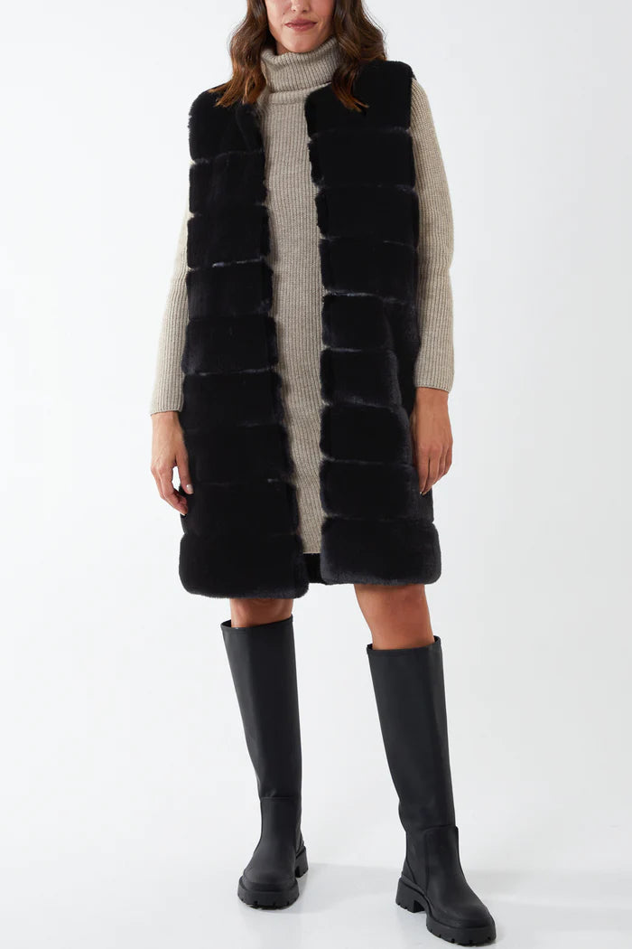 Longline Faux Fur Gilet