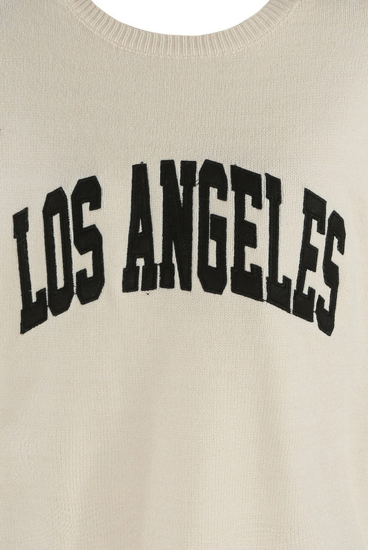 LOS ANGELES Round Neck Knitted Jumper
