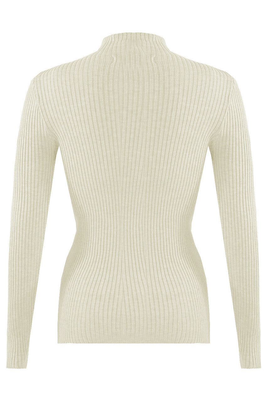 MOCK NECK RIBBED JUMPER